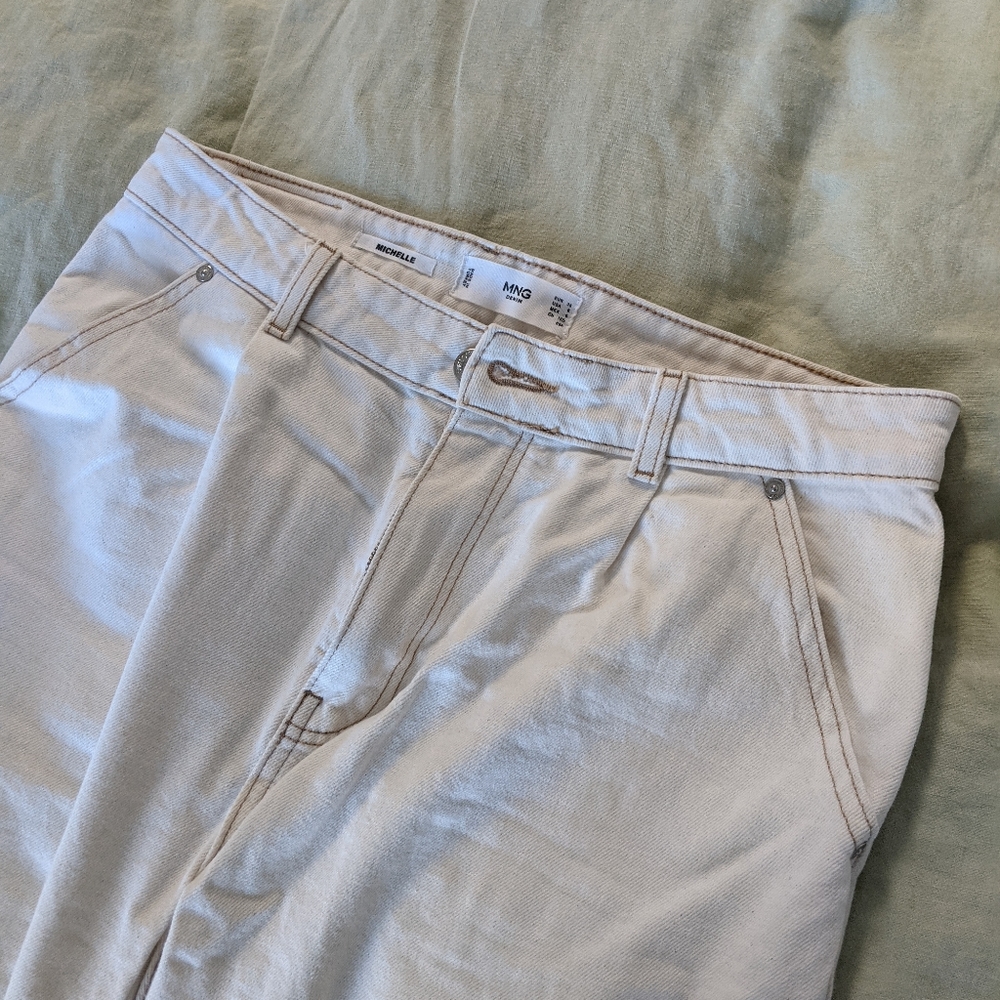 Mango White Michelle Jeans